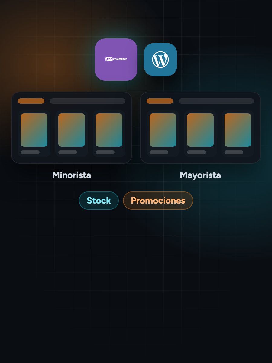 Dos tiendas WooCommerce, minorista y mayorista